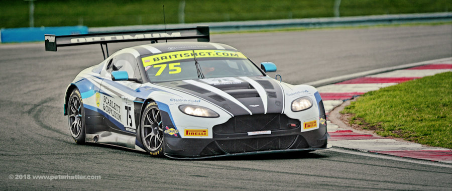 Aston Martin Vantage testing. British GT series