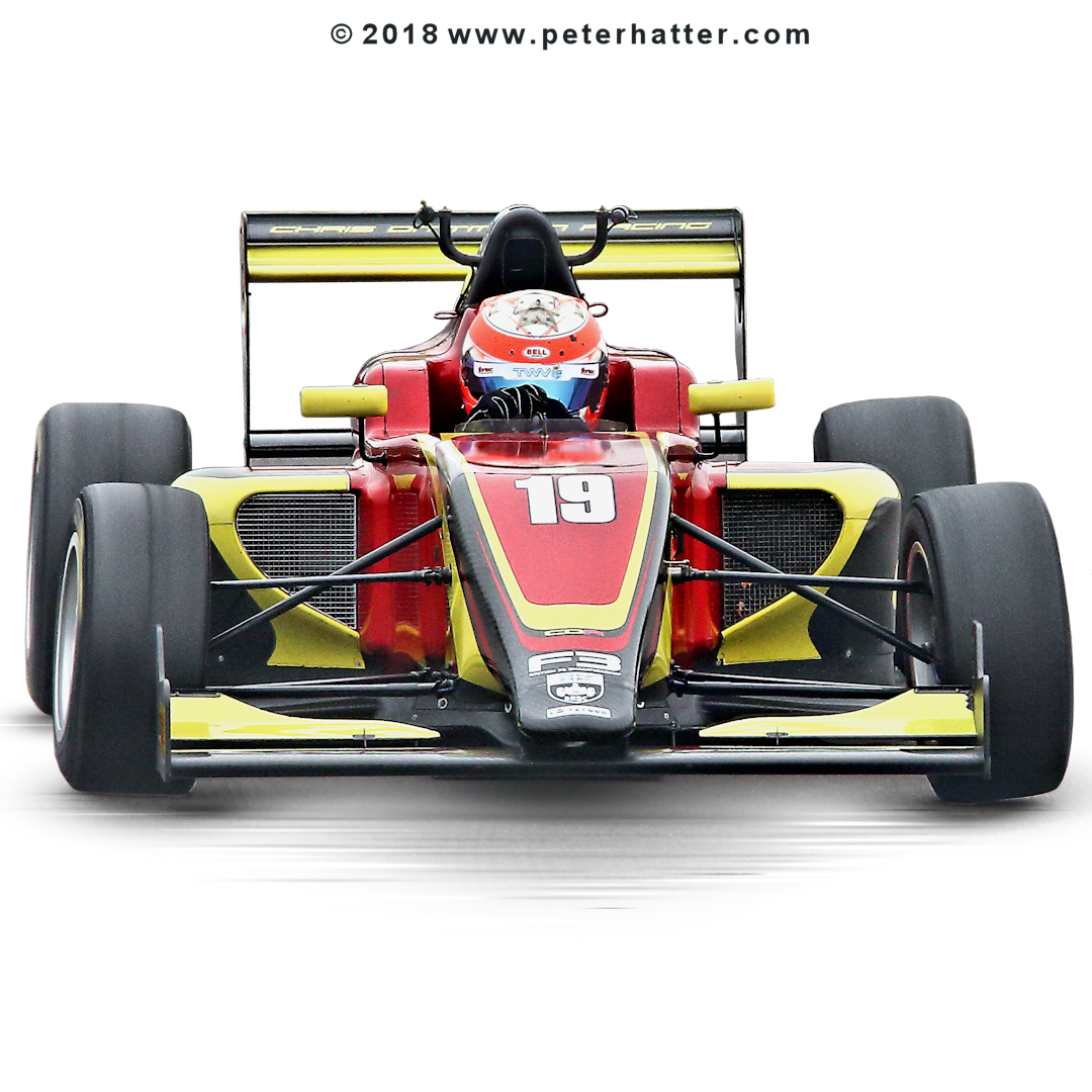 The F3 of Chris Dittmann Racing testing at Donington Park.