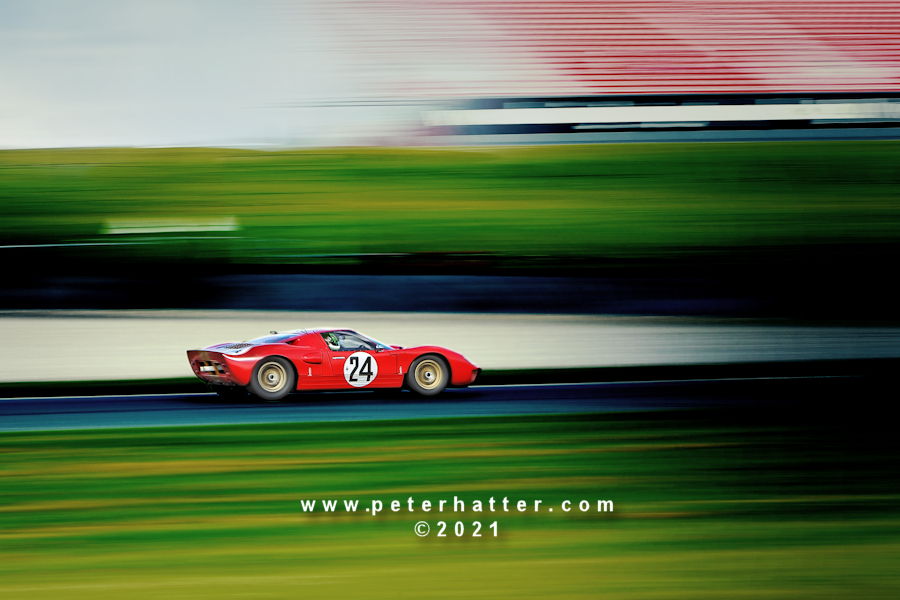 A Ford GT40 on a track.