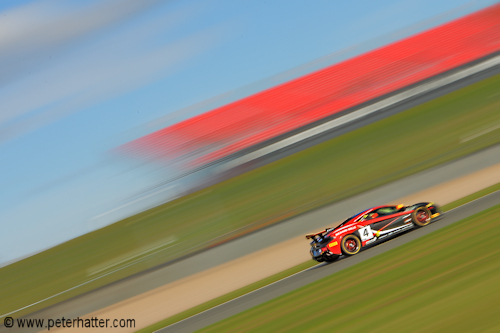 Sports photography example of panned sports car.